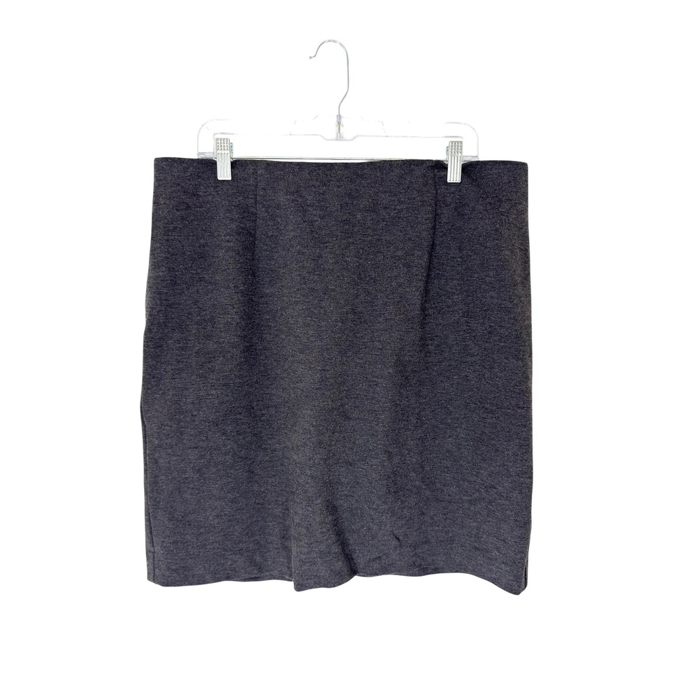 J. Jill Skirt Charcoal Gray Pull On Stretch‎ Straight Work Office Career Large